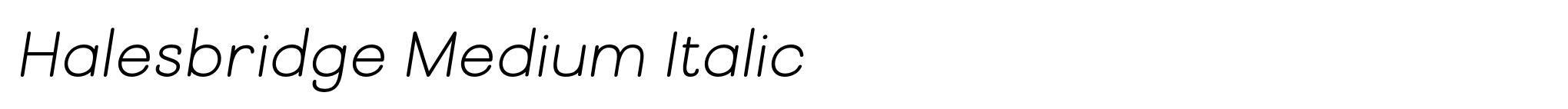 Halesbridge Medium Italic image
